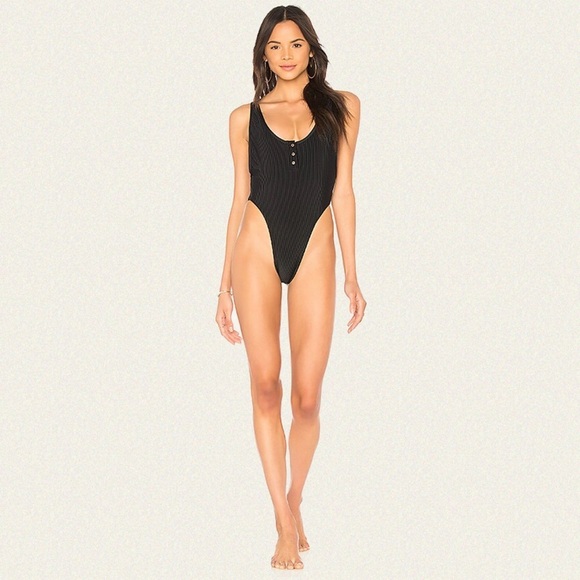 Frankie’s Bikinis Adele Ribbed Swimsuit - Picture 1 of 8